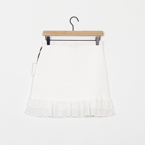 NWT 1.State Smocked Double Ruffle Hem Mini Skirt - Picture 7 of 7